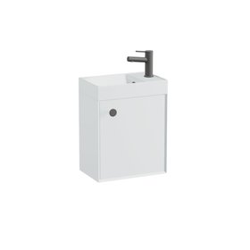 Vado Safari Smooth 400mm Arctic White Wall Hung Cloakroom Vanity Unit & Basin
