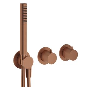 Crosswater MPRO Module Brushed Bronze 2 Handle Shower Valve & Handset