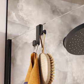 Crosswater Fold Matt Black Double Shower Hook