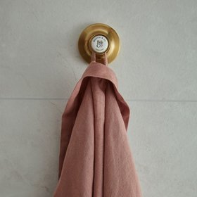 Booth & Co. Axbridge Brushed Brass/White Robe Hook