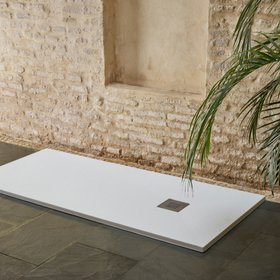 Doccia Lipari Blanco White 900mm x 900mm Slate Effect Shower Tray