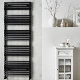 Velaro TT Lux Matt Black 1355 x 596mm Towel Radiator
