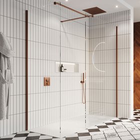 Crosswater Gallery 10 Brushed Bronze 1200mm Wetroom Screen