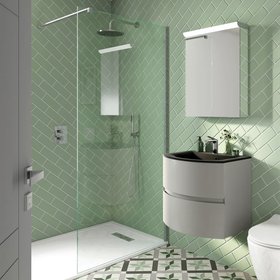 Crosswater Gallery 8 Polished Stainless Steel 300mm Wetroom Screen