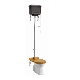 Burlington Regal Black Aluminium High Level Toilet