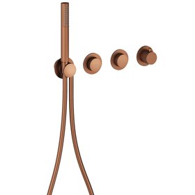 Crosswater Module Push Brushed Bronze Dual Outlet Shower Valve & Handset