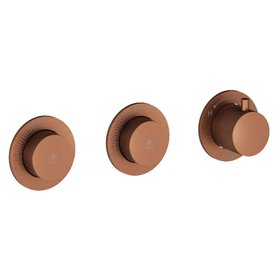 Crosswater Module Push Brushed Bronze Dual Outlet Shower Valve