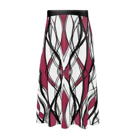 Airmed Magenta Luxury Silk Midi Skirt