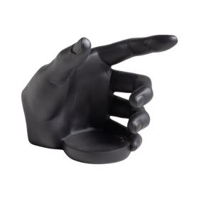 Diego Wine Bottle Holder - Black Hand Gripping Detail - 17cm