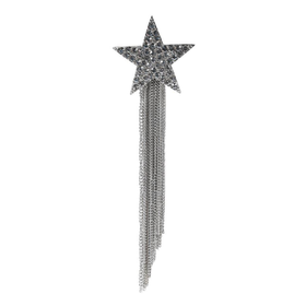 Novelty Christmas Decoration Bauble - Silver Hanging Star