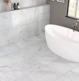 Carrara White Marble Honed 30.5 x 30.5cm Tile