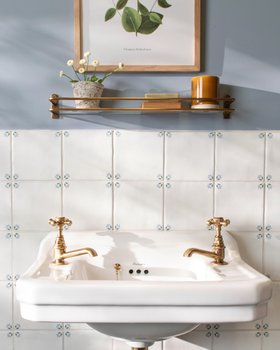 April Cornflower ceramic wall tiles from the Spring collection from Hyperion Tiles Ts&Cs: Always use product link for digital use