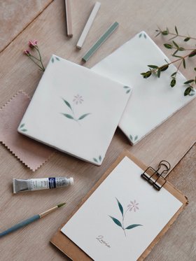 Lucie ceramic wall tiles from the Spring collection from Hyperion Tiles Ts&Cs: Always use product link for digital use