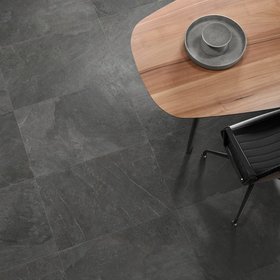 Lago Slate Effect Graphite Textured 90 x 60cm Wall & Floor Tile