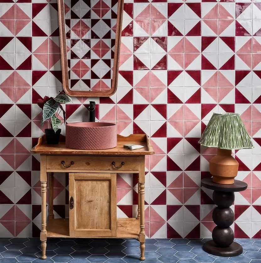 Studio Jamboree Handpainted Ceramic Coral Tri