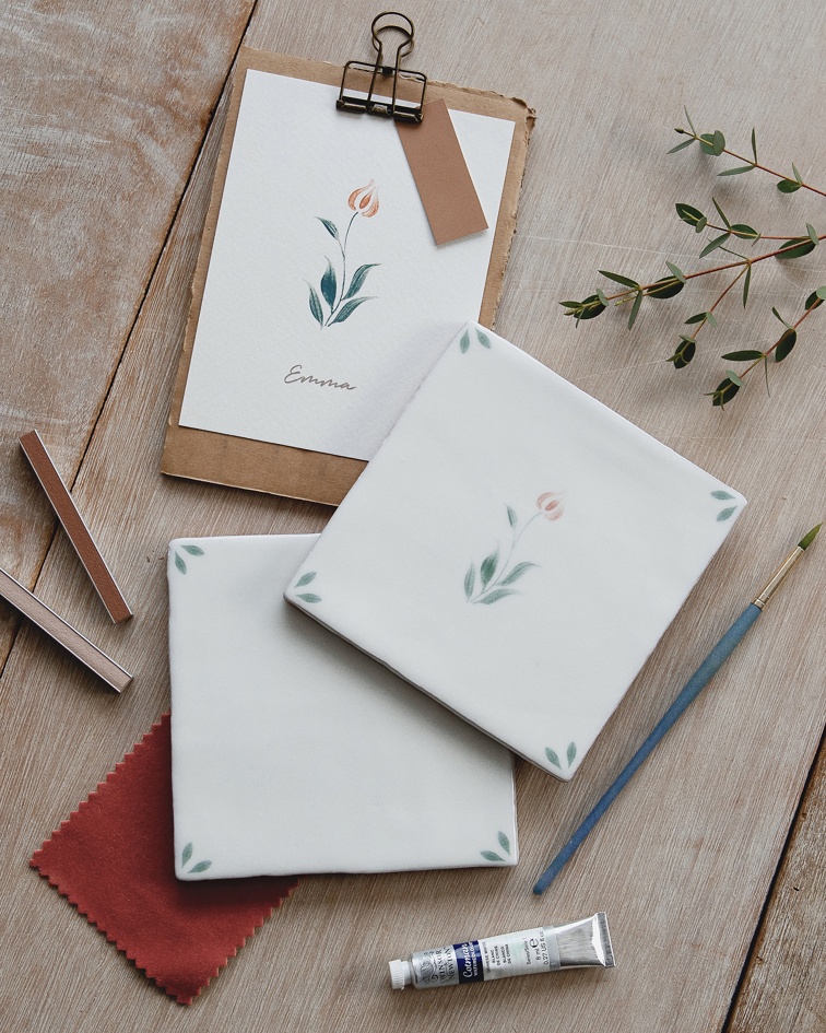 Emma ceramic wall tiles from the Spring collection from Hyperion Tiles Ts&Cs: Always use product link for digital use