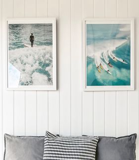 Set of 2 Surf Photography fine Art Prints - Framed A4