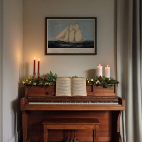 Vintage Ship Print - Sappho Sailing Yacht Art Print - Black Frame