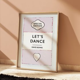 Custom Song Print - Pink - Natural Frame