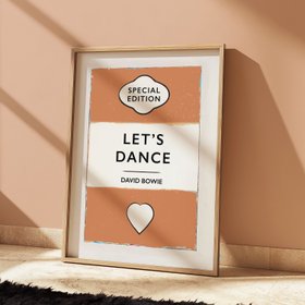 Custom Song Print - Orange - Natural Frame