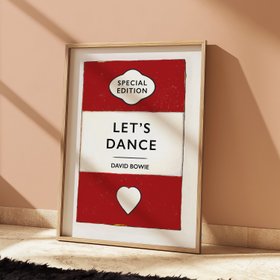Custom Song Print - Red - Natural Frame