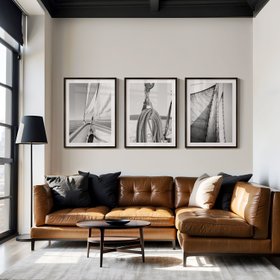 Set of Three Sailing Photo Prints - Black Frame