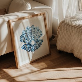 Clam Shell & Pearl No.1 - Framed