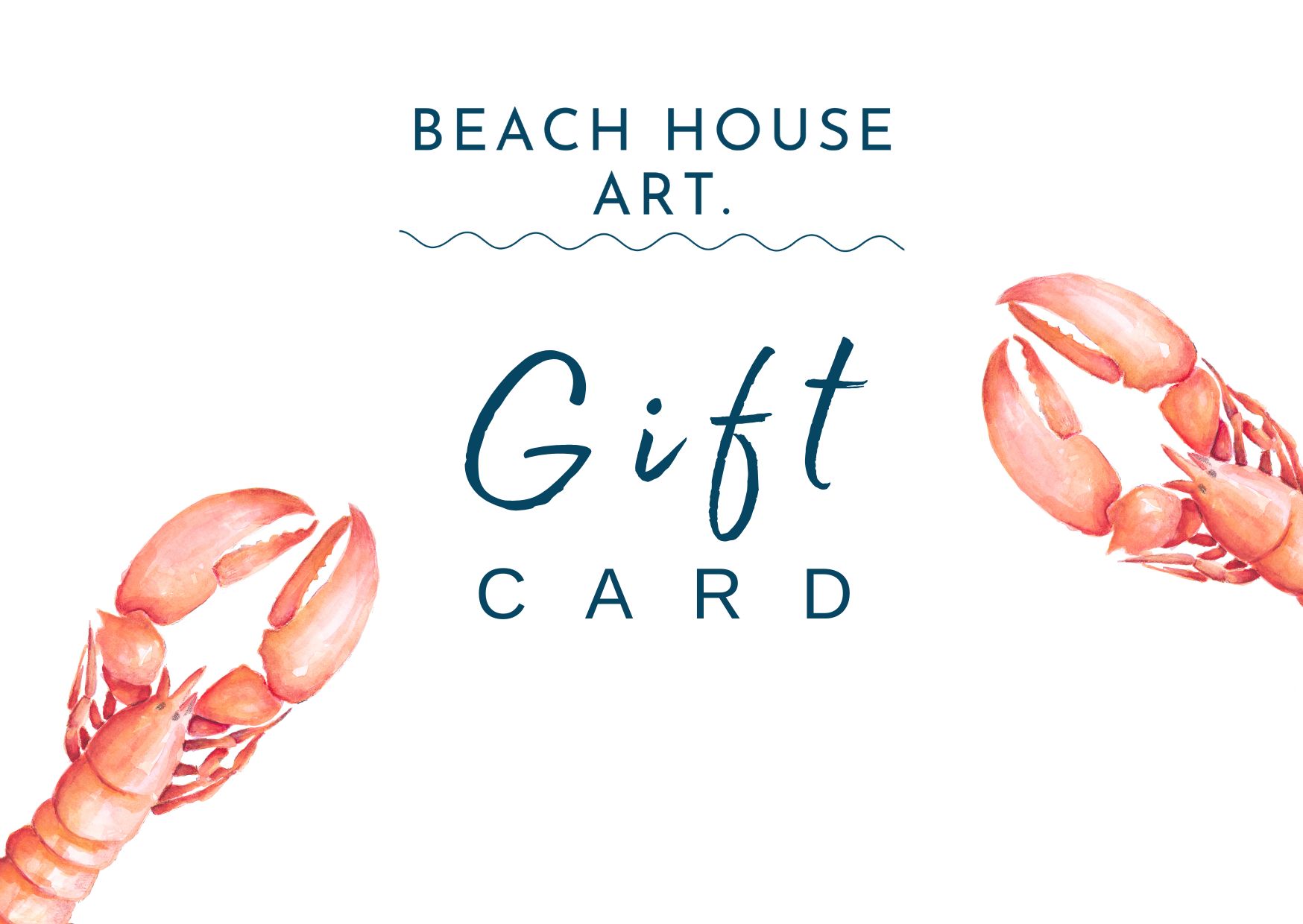 Beach House Art Gift Card