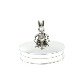 Silver Rabbit Keepsake Box