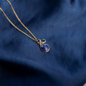 SAPPHIRE CHARM NECKLACE | GOLD / SEPTEMBER