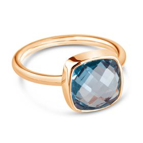BLUE TOPAZ COCKTAIL RING | ROSE GOLD