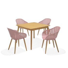 LifestyleGarden Nassau - powered by Social Plastic Four seater set (peony pink)