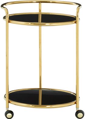 Naken Interiors Kensington Townhouse Round Trolley - Gold