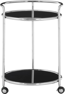 Naken Interiors Kensington Townhouse Round Trolley - Silver