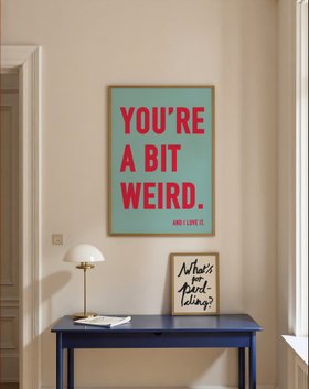 YOU'RE A BIT WEIRD - Blue/Red