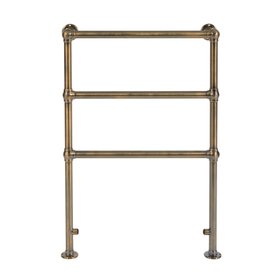 BestHeating Milano Derwent Traditional Minimalist Brushed Brass Heated Towel Rail   966mm X 673mm (CUTOUT 1)