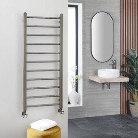 BestHeating Milano Ezra Dark Gold Stainless Steel Flat Headed Towel Rail