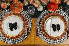 Brown Rattan Charger Plates (Set of Two)