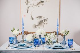 Blue Tortoise Glasses (Set of Two)