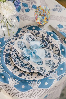 Navy Splatter Dinner Plate