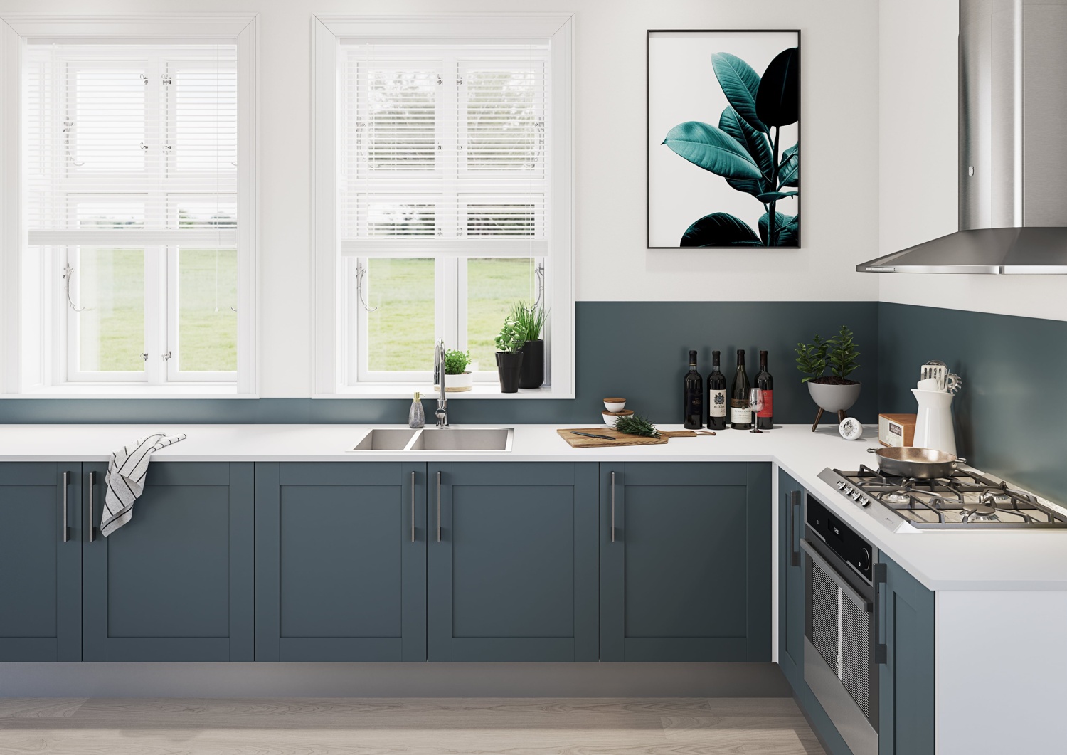 Bushboard Omega worksurface in Vero Bianco - 22mm