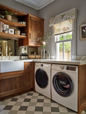 Simon Taylor Furniture - Bespoke Walnut Utility Room