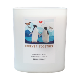 Valentines Retro Soy Candle Gift For Her Gift For Him Anniversary Candle Retro Collage Love Message Candle