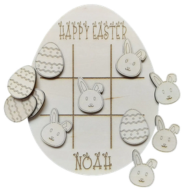 Easter Gift, Egg Noughts and Crosses Game for Easter, Personalised, Tic Tac Toe