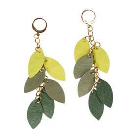 Lightweight Leaf Tassel Earrings
