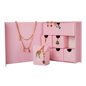 Pink Retro Charm Advent Calendar - Gold