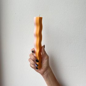 Nac Nac x Summer Morning Studios Squiggle Candle Pink & Orange