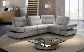 Albareto 2 Corner 1 Sofa with Manual Sliding Backrests & Storage Arms