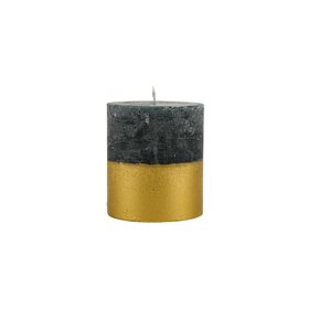 St Eval, Winter Thyme, Gold Dipped Pillar Candle