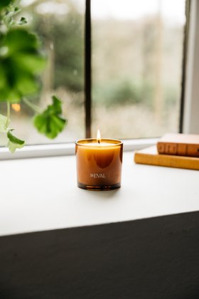 St Eval, Amber Glass Candle
